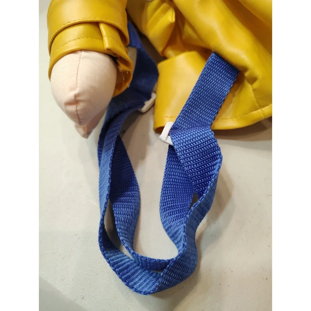 Vtg Amy‎ Lyn Doll backpack Rain Coat Beanie Braids Blonde Adjustable Y2K